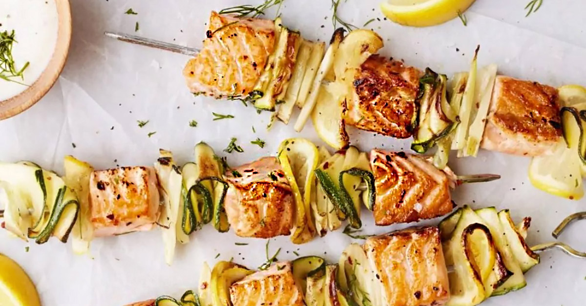 Fennel & Wild Salmon Skewers