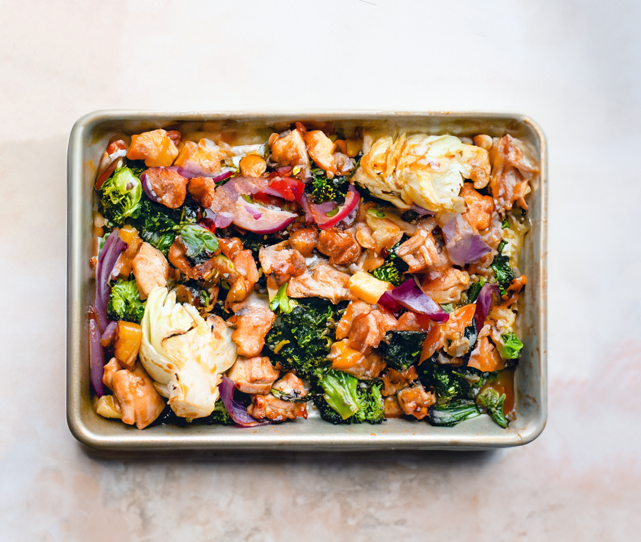 Sheet Pan Paleo Sweet and Sour Chicken and Vegetables